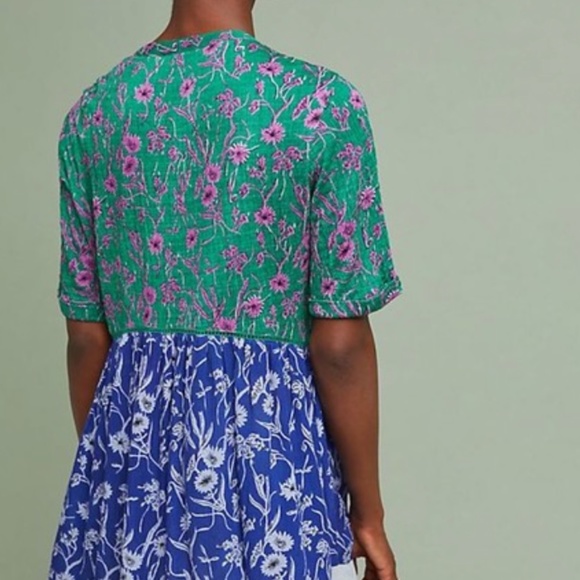 Anthropologie Akemi + Kim Veria Floral Peplum Tunic Top XSP - Picture 2 of 6